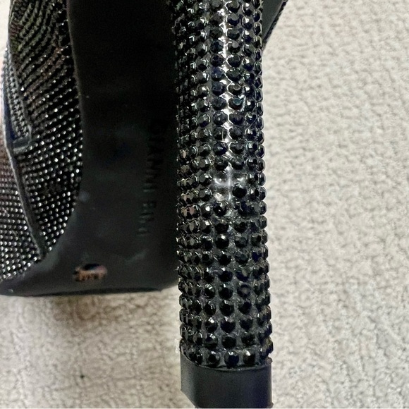 Gianni Bini Black Annina sparkle embellished Ankle Boots with zipper size 8.5 - Picture 7 of 14